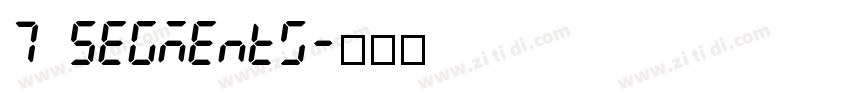7 Segments字体转换